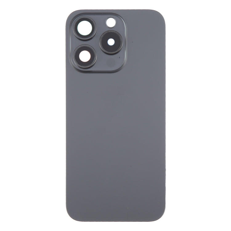 For iPhone 15 Pro Battery Back Cover with Camera Lens Cover + MagSafe Magnet(Black) - free shipping - PMC TechLife - Order now!