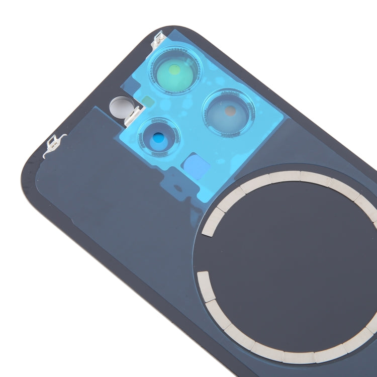 For iPhone 15 Pro Battery Back Cover with Camera Lens Cover + MagSafe Magnet(Black) - free shipping - PMC TechLife - Order now!