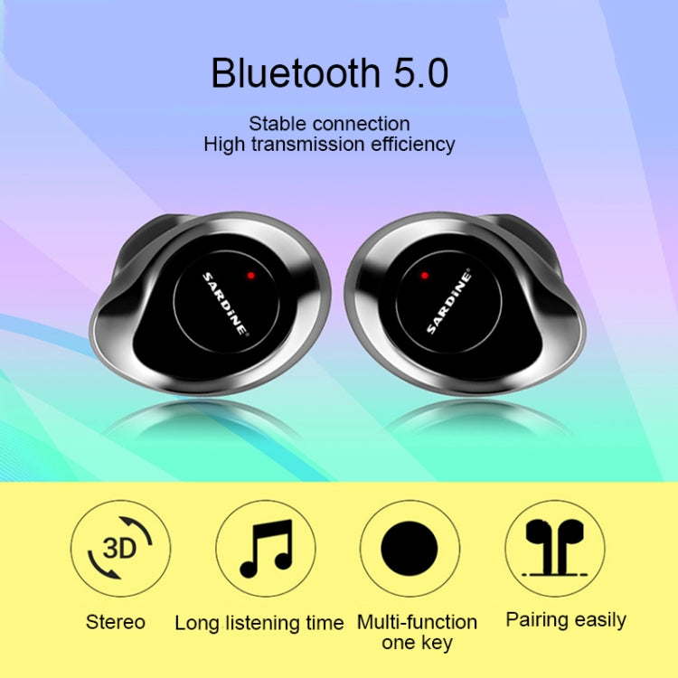 SARDiNE F8 TWS Bluetooth V5.0 Wireless Stereo Earphones with Charging Box(Grey) - free shipping - PMC TechLife - Order now!