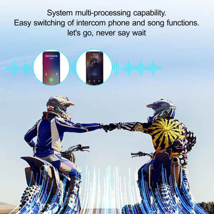 Hysnox HY-02 Bluetooth 5.0 Motorcycle Helmet Headset 2000M 6 Riders Intercom Headset (Gold) - free shipping - PMC Jewellery - Order now!