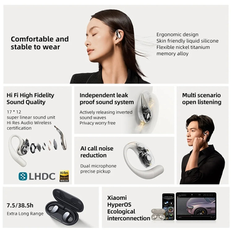 Original Xiaomi Bluetooth 5.3 Open-Ear Wireless Bluetooth Earbuds (Gold) - free shipping - PMC TechLife - Order now!