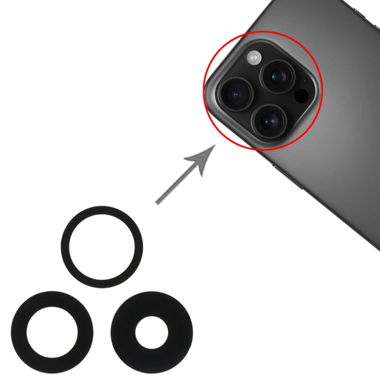 For iPhone 16 Pro / 16 Pro Max 3 in 1 Back Camera Lens - free shipping - PMc TechLife - Order now!