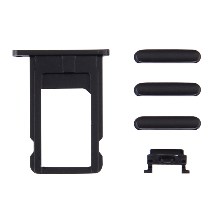 4 in 1 for iPhone 6s (Card Tray + Volume Control Key + Power Button + Mute Switch Vibrator Key)(Black) - iPhone 6S/6S Plus Parts by PMc TechLife | Online Shopping South Africa | PMc TechLife | Buy Now Pay Later Mobicred