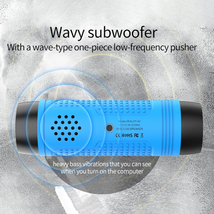 ZEALOT A2 Multifunctional Bass Wireless Bluetooth Speaker, Built-in Microphone, Support Bluetooth Call & AUX & TF Card & LED Lights (Mint Green) - free shipping - PMC Jewellery - Order now!