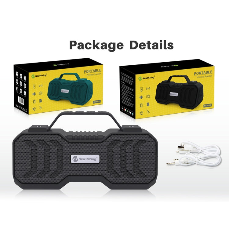 NewRixing NR-4500 Portable Wireless Bluetooth Stereo Speaker Support TWS / FM Function Speaker (Green) - free shipping - PMC TechLife - Order now!