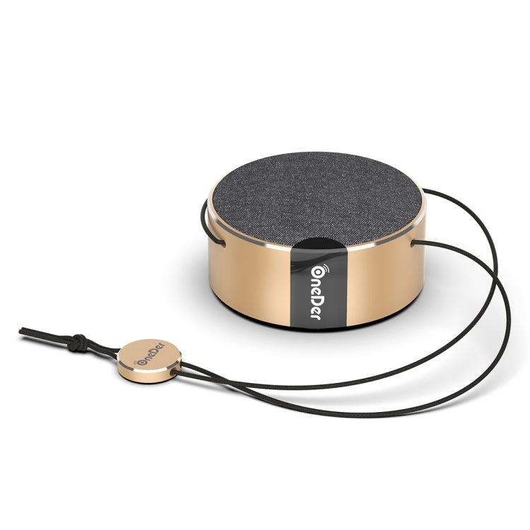 Oneder V12 Mini Wireless Bluetooth Speaker with Lanyard, Support Hands-free(Gold) - free shipping - PMC Jewellery - Order now!