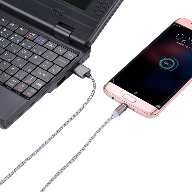 1.05m 8 Pin + Micro USB + USB-C / Type-C to USB Weave Data Sync Charging Cable with LED Indicator - Charging Cable & Head by PMC Jewellery | Online Shopping South Africa | PMC Jewellery | Buy Now Pay Later Mobicred