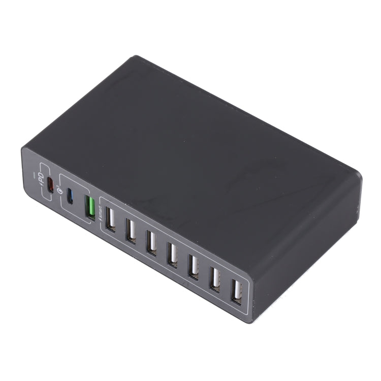 MFT-03Q 10 in 1 65W QC3.0 USB Smart Fast Charger, EU Plug(Black) - free shipping - PMC Jewellery - Order now!
