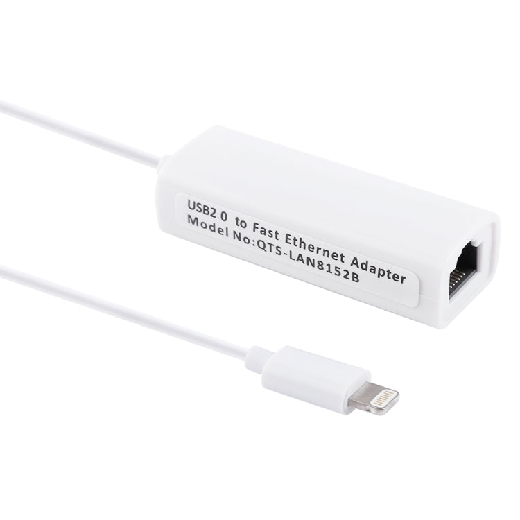 QTS-LAN8152B 1m 8 Pin to RJ45 Ethernet LAN Network Adapter Cable(White) - Multifunction Cable by PMC Jewellery | Online Shopping South Africa | PMC Jewellery | Buy Now Pay Later Mobicred