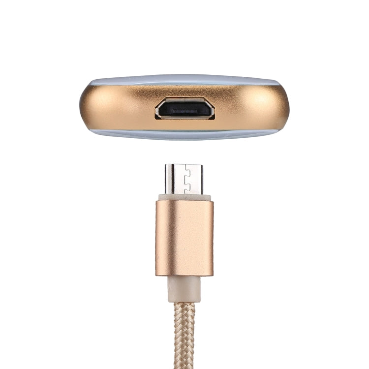 RQW-18S 8 Pin 64GB Multi-functional Flash Disk Drive with USB / Micro USB to Micro USB Cable(Gold) - U Disk & Card Reader by PMC Jewellery | Online Shopping South Africa | PMC Jewellery | Buy Now Pay Later Mobicred