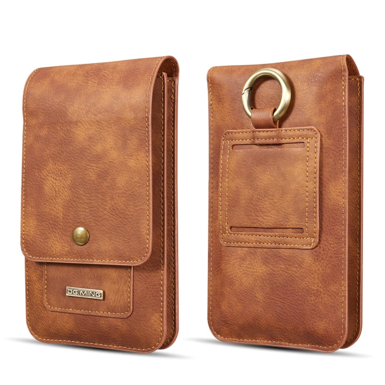 DG.MING Universal Cowskin Leather Protective Case Bag Waist Bag with Card Slots & Hook - More iPhone Cases by DG.MING | Online Shopping South Africa | PMC TechLife | Buy Now Pay Later Mobicred