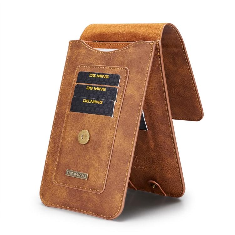 DG.MING Universal Cowskin Leather Protective Case Bag Waist Bag with Card Slots & Hook - More iPhone Cases by DG.MING | Online Shopping South Africa | PMC TechLife | Buy Now Pay Later Mobicred