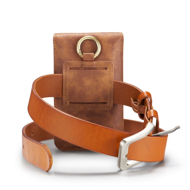 DG.MING Universal Cowskin Leather Protective Case Bag Waist Bag with Card Slots & Hook - More iPhone Cases by DG.MING | Online Shopping South Africa | PMC TechLife | Buy Now Pay Later Mobicred