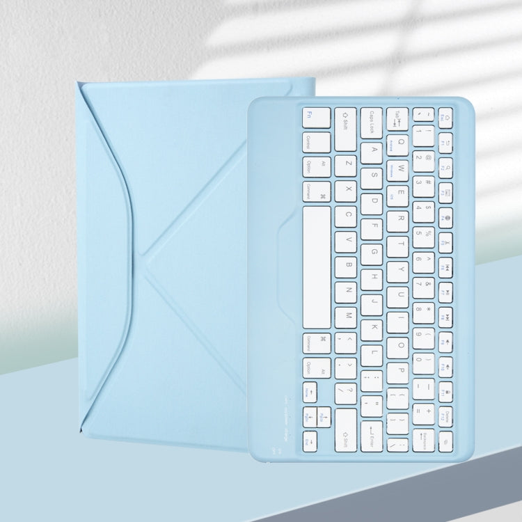 Z098B Pen Slot Bluetooth Keyboard Leather Tablet Case For iPad Air 2022/2020 (Sky Blue) - For iPad Air by PMC TechLife | Online Shopping South Africa | PMC TechLife