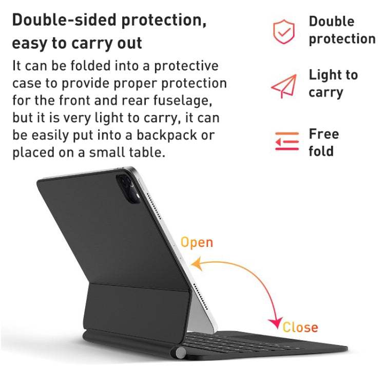 T89 Magic Suspended Bluetooth Keyboard Leather Case For iPad Pro 12.9 2022 / 2021 / 2020 / 2018(Black) - For iPad Pro by PMC TechLife | Online Shopping South Africa | PMC TechLife