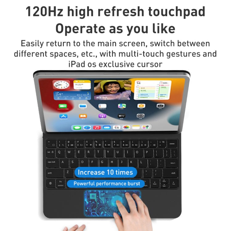 T89 Magic Suspended Bluetooth Keyboard Leather Case For iPad Pro 12.9 2022 / 2021 / 2020 / 2018(Black) - For iPad Pro by PMC TechLife | Online Shopping South Africa | PMC TechLife