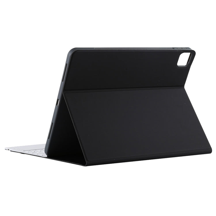 T129 Detachable Bluetooth White Keyboard Microfiber Leather Tablet Case for iPad Pro 12.9 inch (2020), with Holder (Black) - For iPad Pro by PMC Jewellery | Online Shopping South Africa | PMC Jewellery | Buy Now Pay Later Mobicred