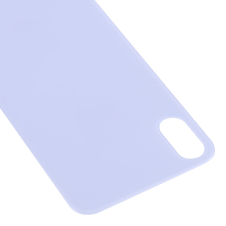 Easy Replacement Big Camera Hole Glass Back Battery Cover for iPhone X / XS(Purple) - Back Cover by PMc TechLife | Online Shopping South Africa | PMc TechLife | Buy Now Pay Later Mobicred