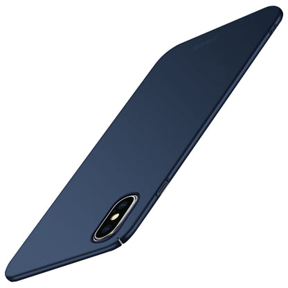 For iPhone XS Max MOFI Frosted PC Ultra-thin Full Coverage Protective Case (Blue) - More iPhone Cases by MOFI | Online Shopping South Africa | PMC Jewellery