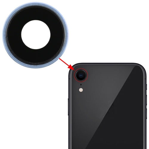 Back Camera Bezel with Lens Cover for iPhone XR(Blue) - Camera Series by PMc TechLife | Online Shopping South Africa | PMc TechLife | Buy Now Pay Later Mobicred