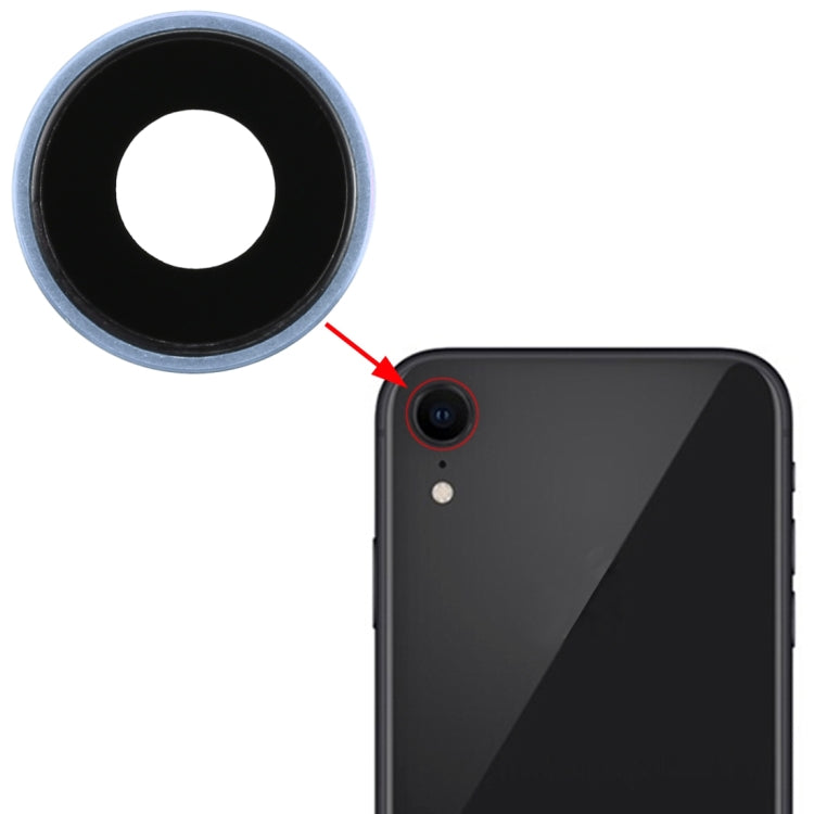 Back Camera Bezel with Lens Cover for iPhone XR(Blue) - Camera Series by PMc TechLife | Online Shopping South Africa | PMc TechLife | Buy Now Pay Later Mobicred