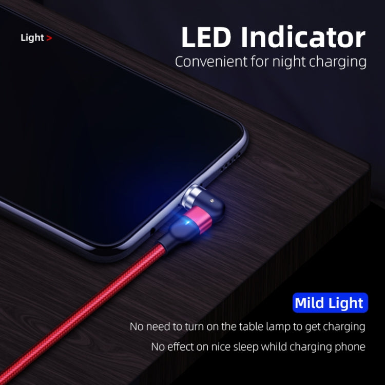2m 2A Output USB to 8 Pin Nylon Braided Rotate Magnetic Charging Cable(Black) - Charging Cable & Head by PMC Jewellery | Online Shopping South Africa | PMC Jewellery | Buy Now Pay Later Mobicred