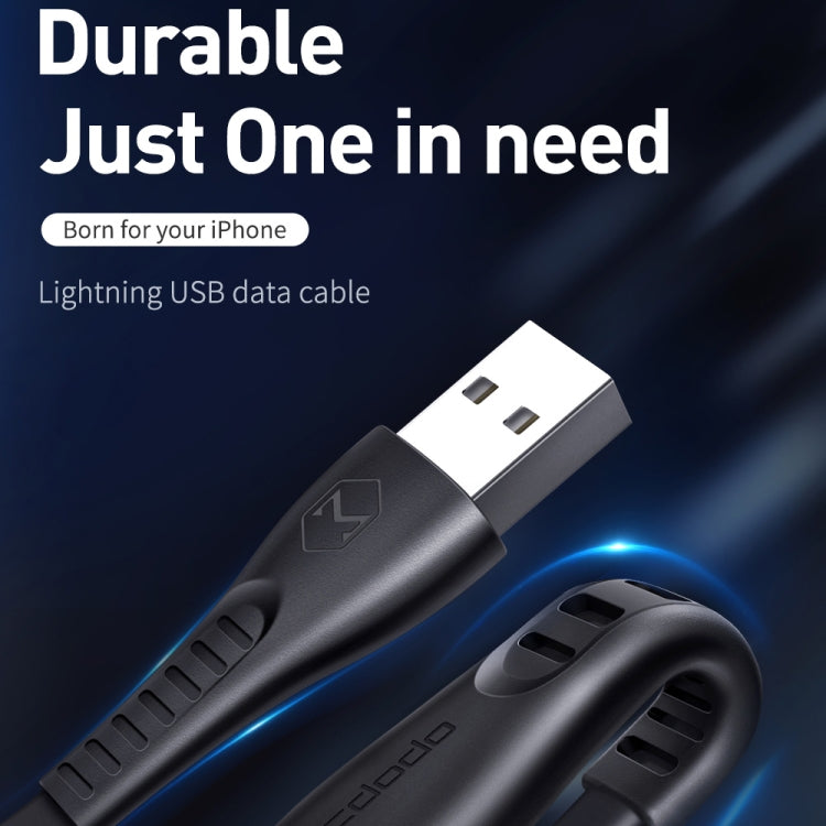 Mcdodo CA-6363 Flying Fish Series 8 Pin to USB LED Cable, Length: 1.8m(Black) - Normal Style Cable by Mcdodo | Online Shopping South Africa | PMC Jewellery | Buy Now Pay Later Mobicred