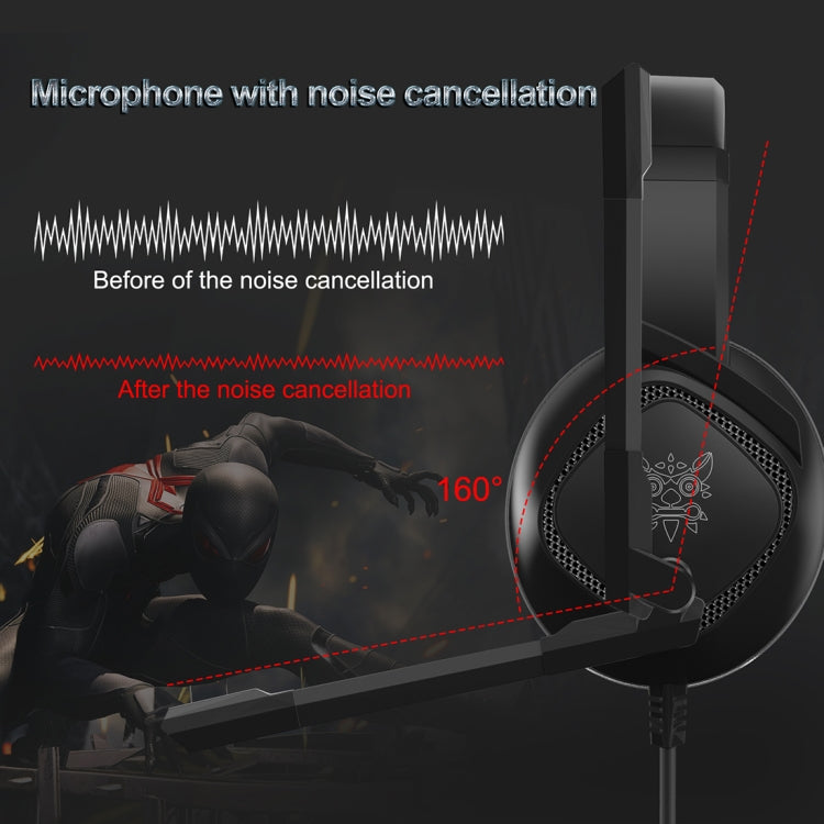 ONIKUMA K19 Single Plug Light Adjustable Gaming Headphone with Microphone(Black) - free shipping - PMC Jewellery - Order now!