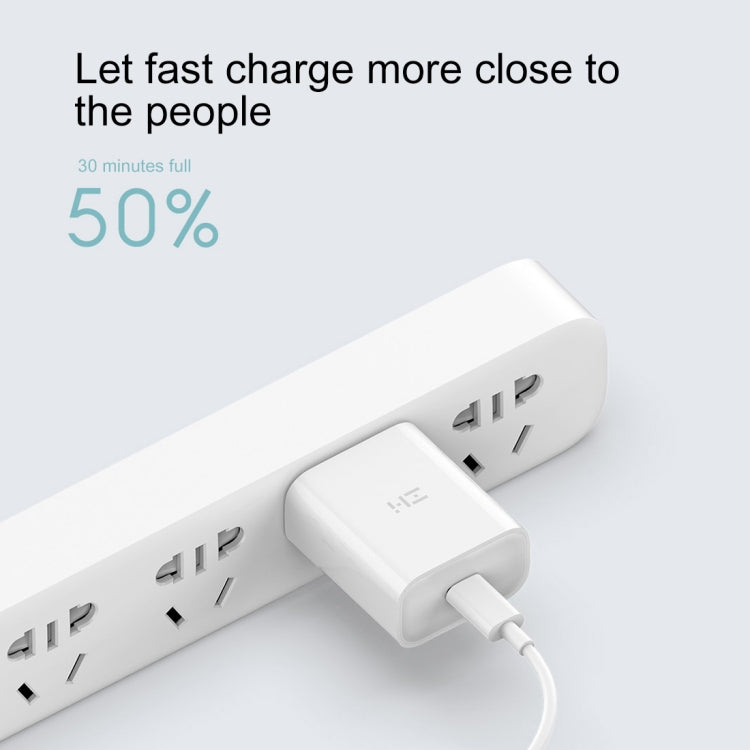 Original Xiaomi Youpin ZMI 20W Quick Charger Power Adapter with Type-C / USB-C to 8 Pin Charging Cable, US Plug(White) - USB Charger by Xiaomi | Online Shopping South Africa | PMC Jewellery | Buy Now Pay Later Mobicred