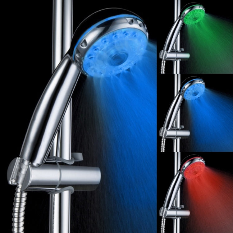SDS-A21 15 LEDs ABS Temperature Sensor RGB LED Shower Head, Size: 22 x 8 x 4.5cm, Interface:  20mm - Shower Head by PMC TechLife | Online Shopping South Africa | PMC TechLife | Buy Now Pay Later Mobicred
