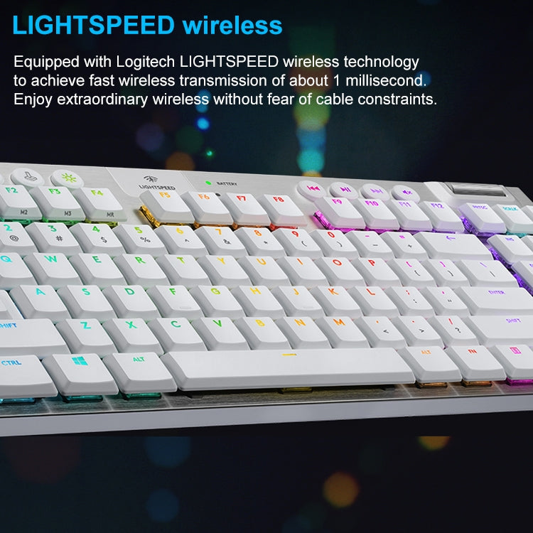 Logitech G913 TKL Wireless RGB Mechanical Gaming Keyboard (GL-Tactile)(White) - free shipping - PMC TechLife - Order now!