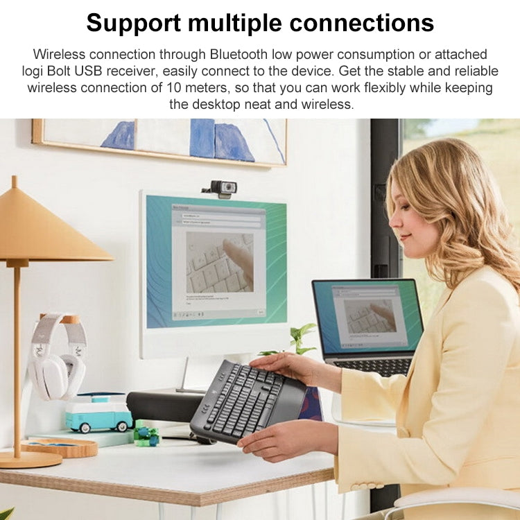 Logitech K650 Wireless Bluetooth Dual Mode Silent Keyboard (White) - free shipping - PMC Jewellery - Order now!