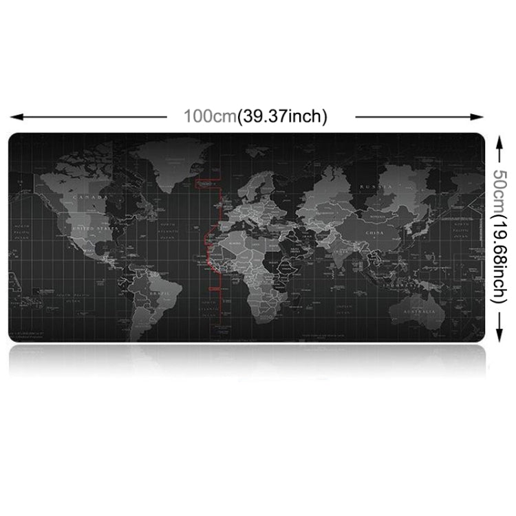 Extended Large Anti-Slip World Map Pattern Soft Rubber Smooth Cloth Surface Game Mouse Pad Keyboard Mat, Size: 100 x 50cm - Mouse Pads by PMC TechLife | Online Shopping South Africa | PMC TechLife