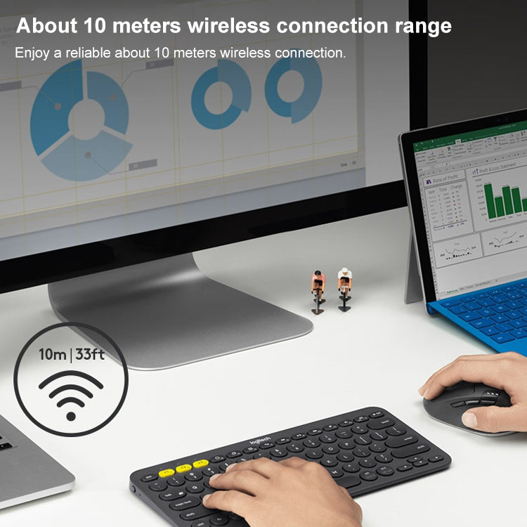 Logitech M720 1000DPI 2.4GHz Wireless Bluetooth Multimode Mouse (Black) - free shipping - PMC Jewellery - Order now!