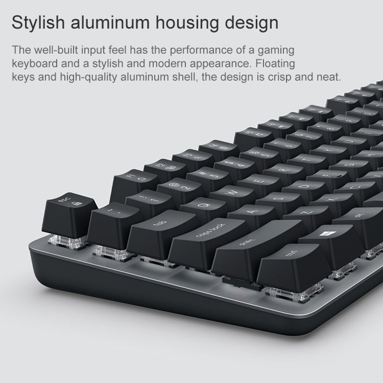 Logitech K835 Mini Mechanical Wired Keyboard, Green Shaft (White) - free shipping - PMC Jewellery - Order now!