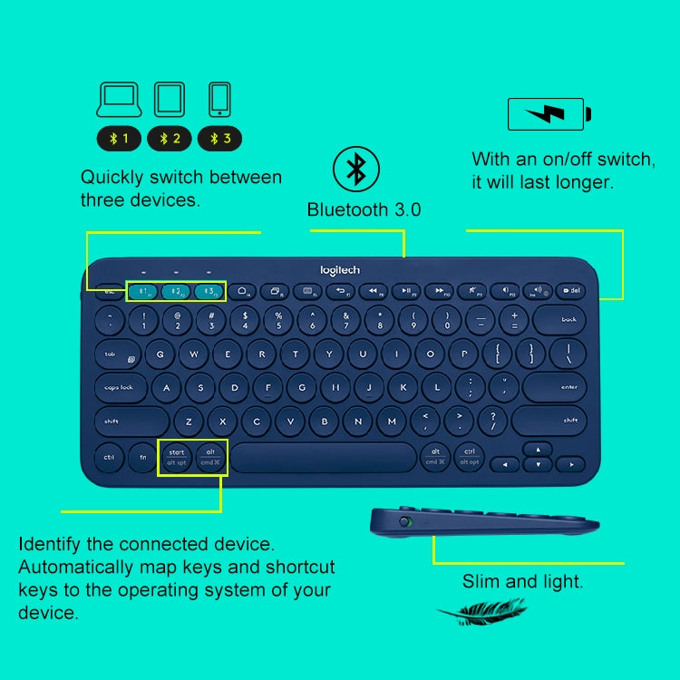 Logitech K380 Portable Multi-Device Wireless Bluetooth Keyboard (Pink) - free shipping - PMC Jewellery - Order now!