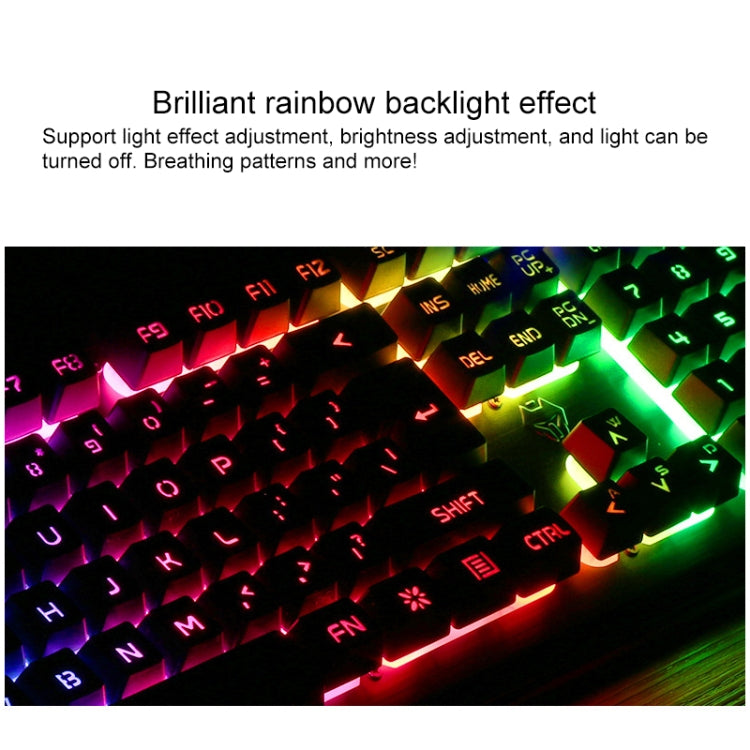 YINDIAO V2 Silent Mechanical Feel Gaming Keyboard Mouse Set (Black) - free shipping - PMC Jewellery - Order now!