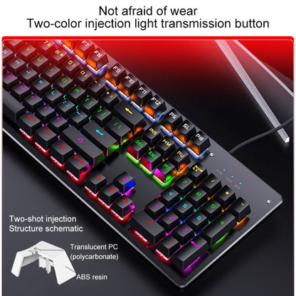 YINDIAO ZK-3 USB Mechanical Gaming Wired Keyboard, Blue Shaft (Black) - Wired Keyboard by YINDIAO | Online Shopping South Africa | PMC Jewellery | Buy Now Pay Later Mobicred