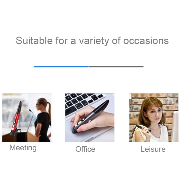 PR-03 2.4G USB Receiver Adjustable 1600 DPI Wireless Optical Pen Mouse for Computer PC Laptop Drawing Teaching (Blue) - Wireless Mice by PMC Jewellery | Online Shopping South Africa | PMC Jewellery | Buy Now Pay Later Mobicred