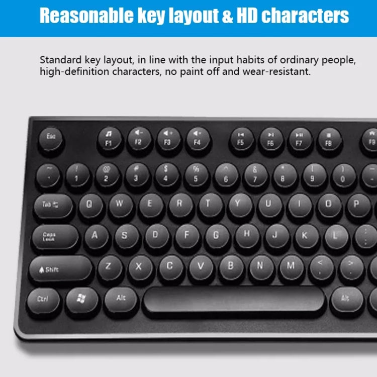 ZGB S500 Round Key USB Wired Computer Keyboard (Black) - free shipping - PMC TechLife - Order now!