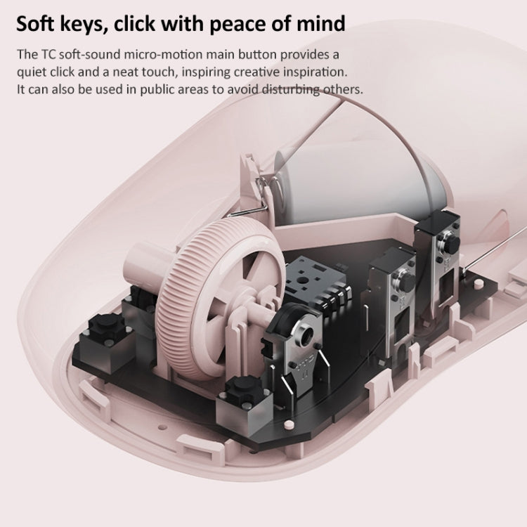 Original Xiaomi Dual-mode 1200DPI Ultra-thin Computer Mouse 3 (Pink) - Wireless Mice by Xiaomi | Online Shopping South Africa | PMC TechLife | Buy Now Pay Later Mobicred