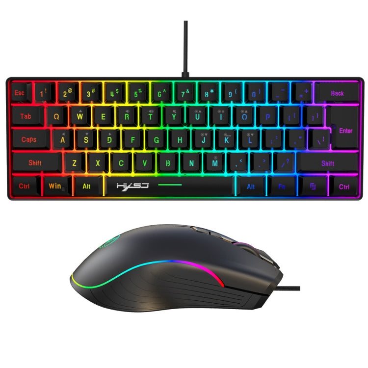 HXSJ V700B+A867 Wired RGB Backlit Keyboard and Mouse Set - free shipping - PMC Jewellery - Order now!