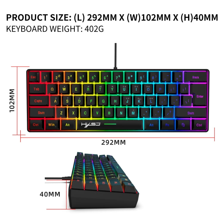 HXSJ V700B+A867 Wired RGB Backlit Keyboard and Mouse Set - free shipping - PMC Jewellery - Order now!