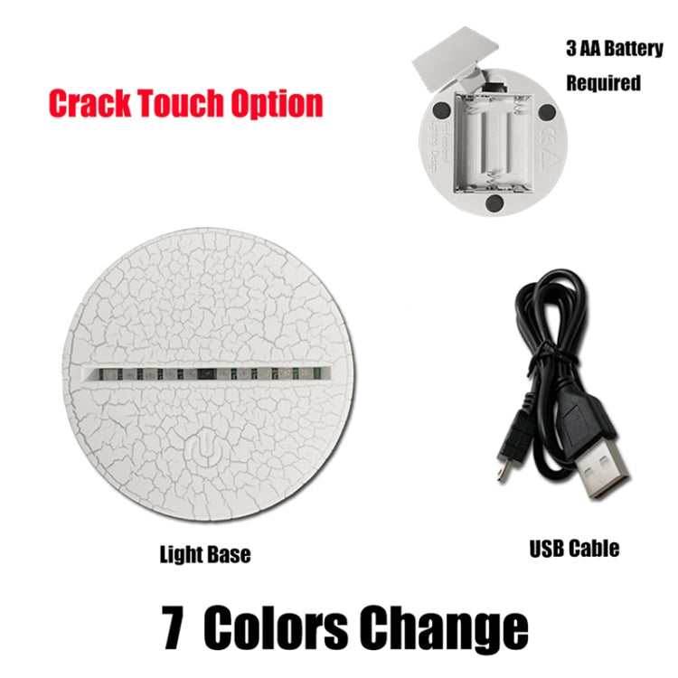 Fishing Shape 3D Colorful LED Vision Light Table Lamp, Crack Touch Version - Novelty Lighting by PMC TechLife | Online Shopping South Africa | PMC TechLife | Buy Now Pay Later Mobicred