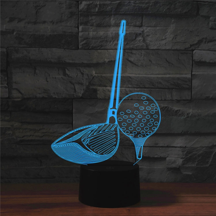 Golf Shape 3D Colorful LED Vision Light Table Lamp, USB & Battery Version - Novelty Lighting by PMC TechLife | Online Shopping South Africa | PMC TechLife | Buy Now Pay Later Mobicred