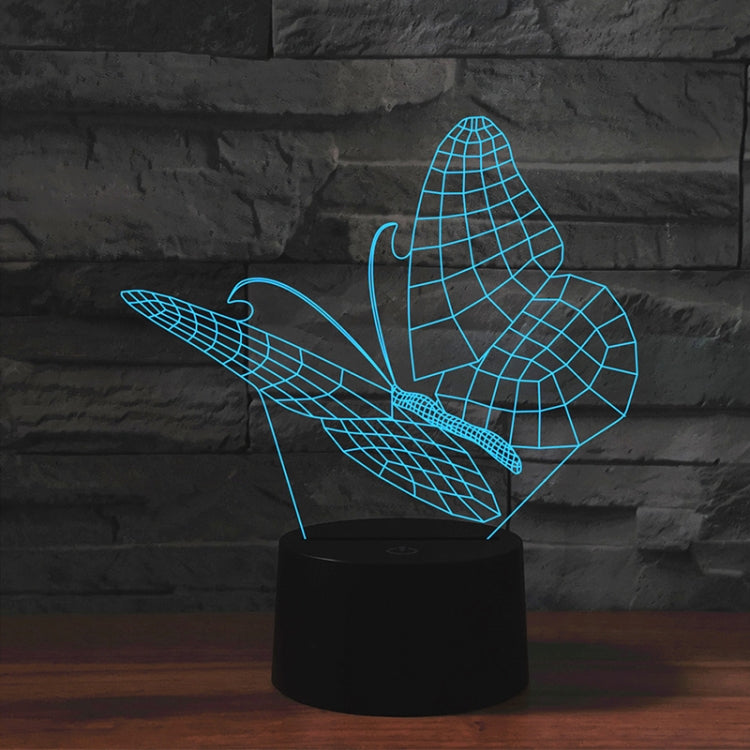 Butterfly Shape 3D Colorful LED Vision Light Table Lamp, 16 Colors Remote Control Version - Novelty Lighting by PMC TechLife | Online Shopping South Africa | PMC TechLife | Buy Now Pay Later Mobicred