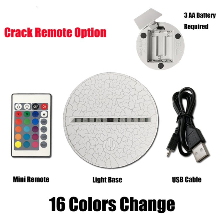 Two Butterflies Shape 3D Colorful LED Vision Light Table Lamp, Crack Remote Control Version - Novelty Lighting by PMC TechLife | Online Shopping South Africa | PMC TechLife | Buy Now Pay Later Mobicred