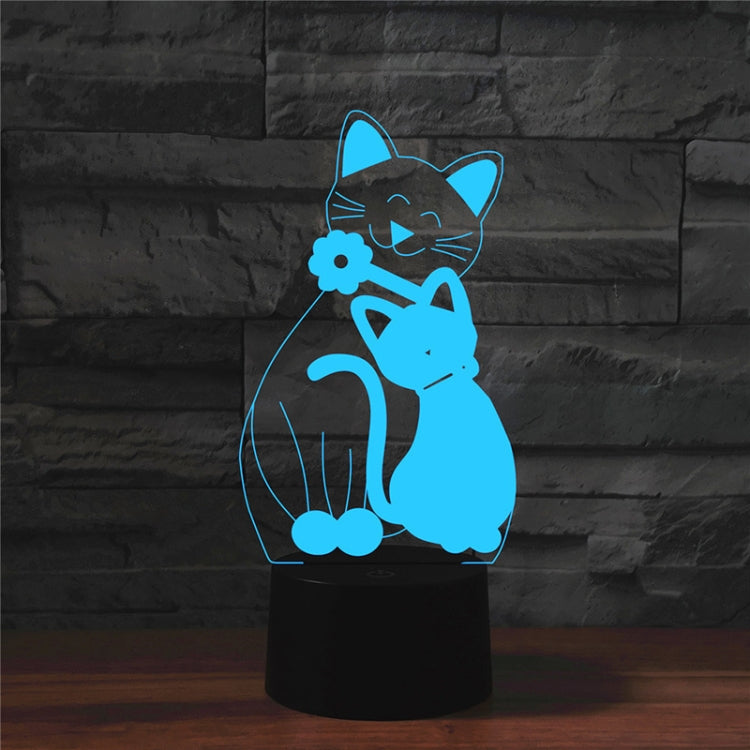 Cat Shape 3D Colorful LED Vision Light Table Lamp, Crack Touch Version - Novelty Lighting by PMC TechLife | Online Shopping South Africa | PMC TechLife | Buy Now Pay Later Mobicred