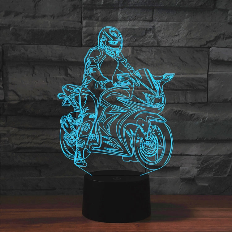 Motorcycle Shape 3D Colorful LED Vision Light Table Lamp, Charging Touch Version - Novelty Lighting by PMC TechLife | Online Shopping South Africa | PMC TechLife | Buy Now Pay Later Mobicred