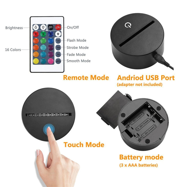 Playing Football Shape 3D Colorful LED Vision Light Table Lamp, 16 Colors Remote Control Version - Novelty Lighting by PMC TechLife | Online Shopping South Africa | PMC TechLife | Buy Now Pay Later Mobicred